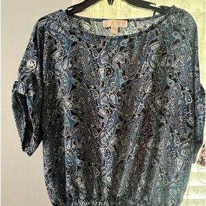 Michael Kors ladies top MK metal logo on arms